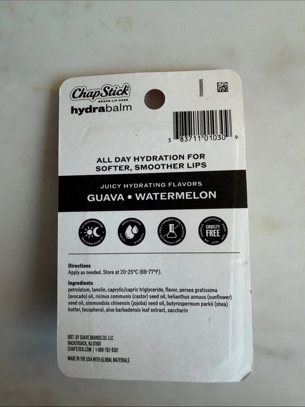 ChapStick Hydrabalm Lip Balm: Bundle of 4 (Cherry, Vanilla, Guava, Watermelon)